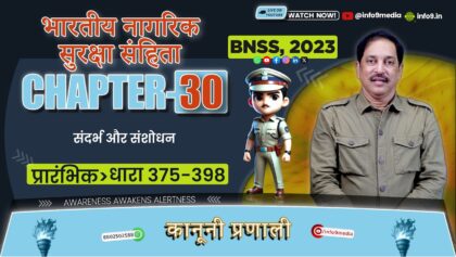 भारती नगरिक सुरक्ष संहिता (BNSS), 2023-अध्याय 30: कुछ मामलों के लिए विशेष प्रावधान (धारा 375-398)