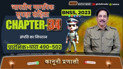 भारती नगरिक सुरक्ष संहिता (BNSS), 2023-अध्याय 34: विविध प्रावधान (धारा 490-502) ने समझाया विवरण: