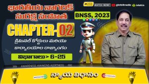 BNSS 2023 Chapter 2 Explained in Telugu | Sections 6–25 | Criminal Courts Constitution