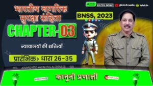 भारतीय नगरिक सुरक्ष संहिता (BNSS), 2023-अध्याय 3: न्यायालयों की शक्तियां (धारा 26-35) विवरण: