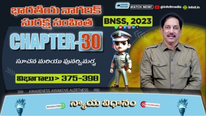 భారతీయ నాగరిక్ సురక్ష సంహిత BNSS, 2023-చాప్టర్ 30: కొన్ని సందర్భాల్లో నిబంధనలు (సెక్షన్లు 375-388)