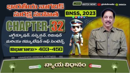 భారతీయ నాగరిక్ సురక్ష సంహిత BNSS-CH 32: పరిపాలనను ప్రభావితం చేసే నేరాలకు సంబంధించి సెక్షన్లు 400-410